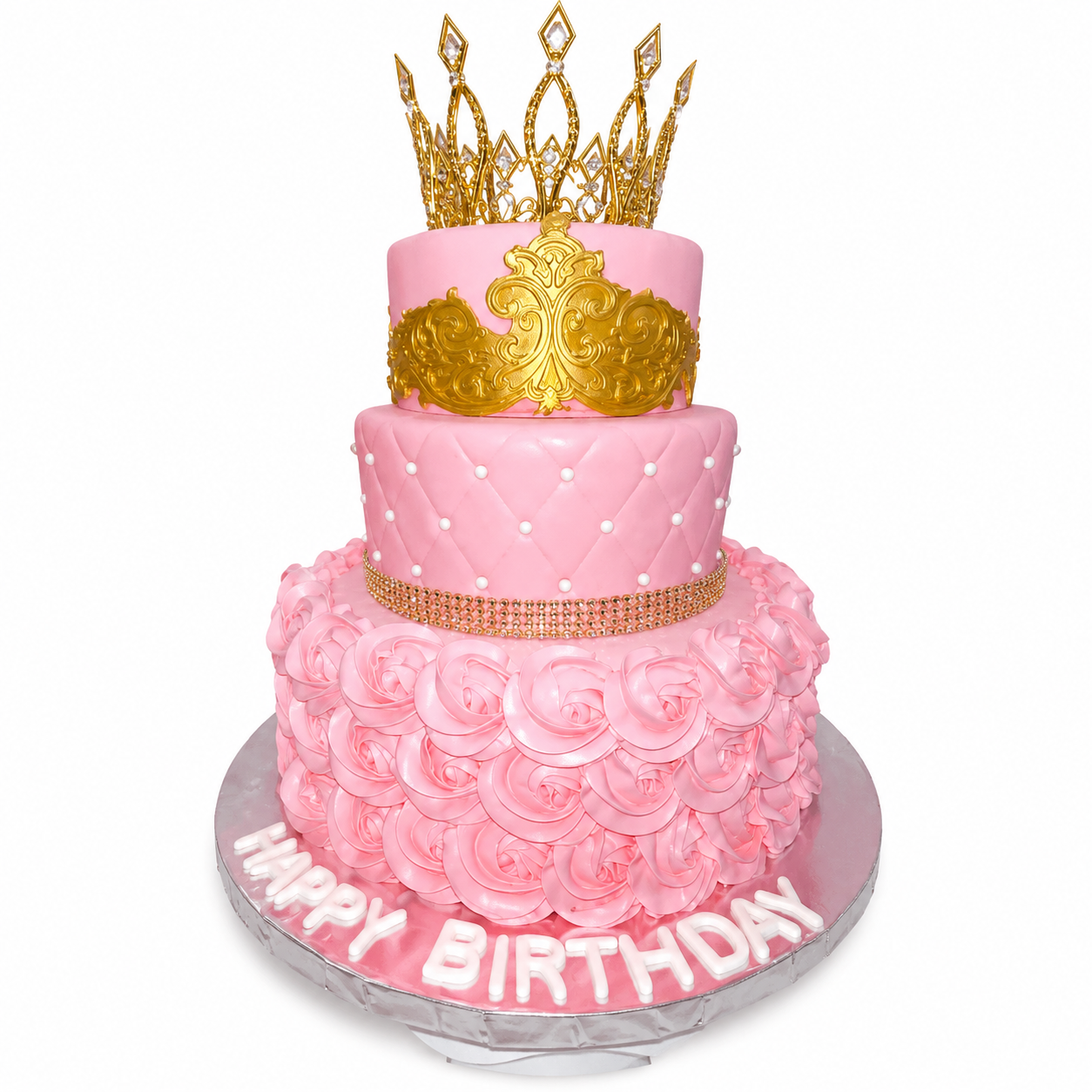 3 Tier Crown Cake