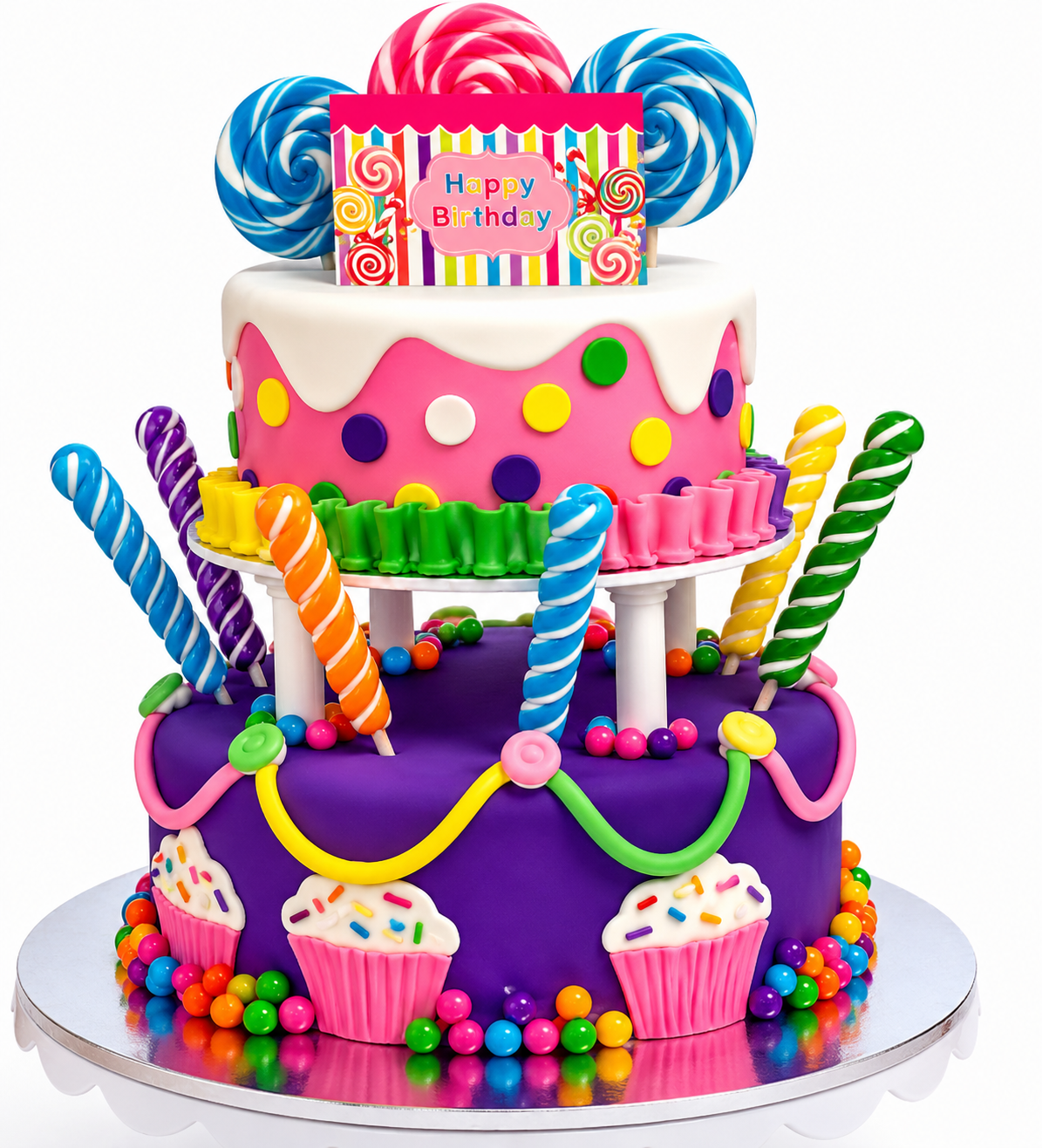 Candy Land All Fondant Cake