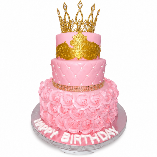 3 Tier Crown Cake