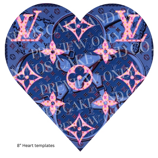 Green Fur Heart Template 8" | Instant Download