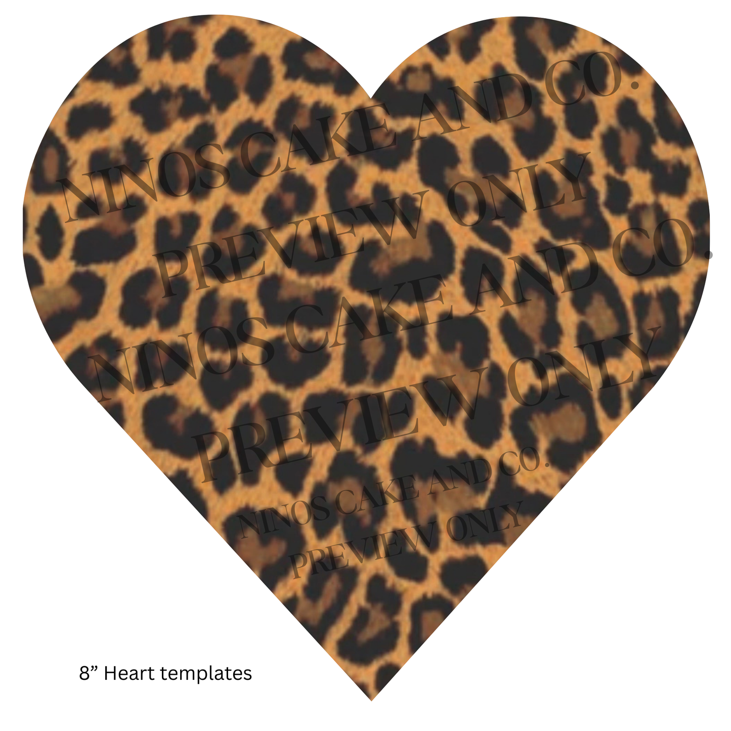 Pink Dior Heart Template 8" | Instant Download